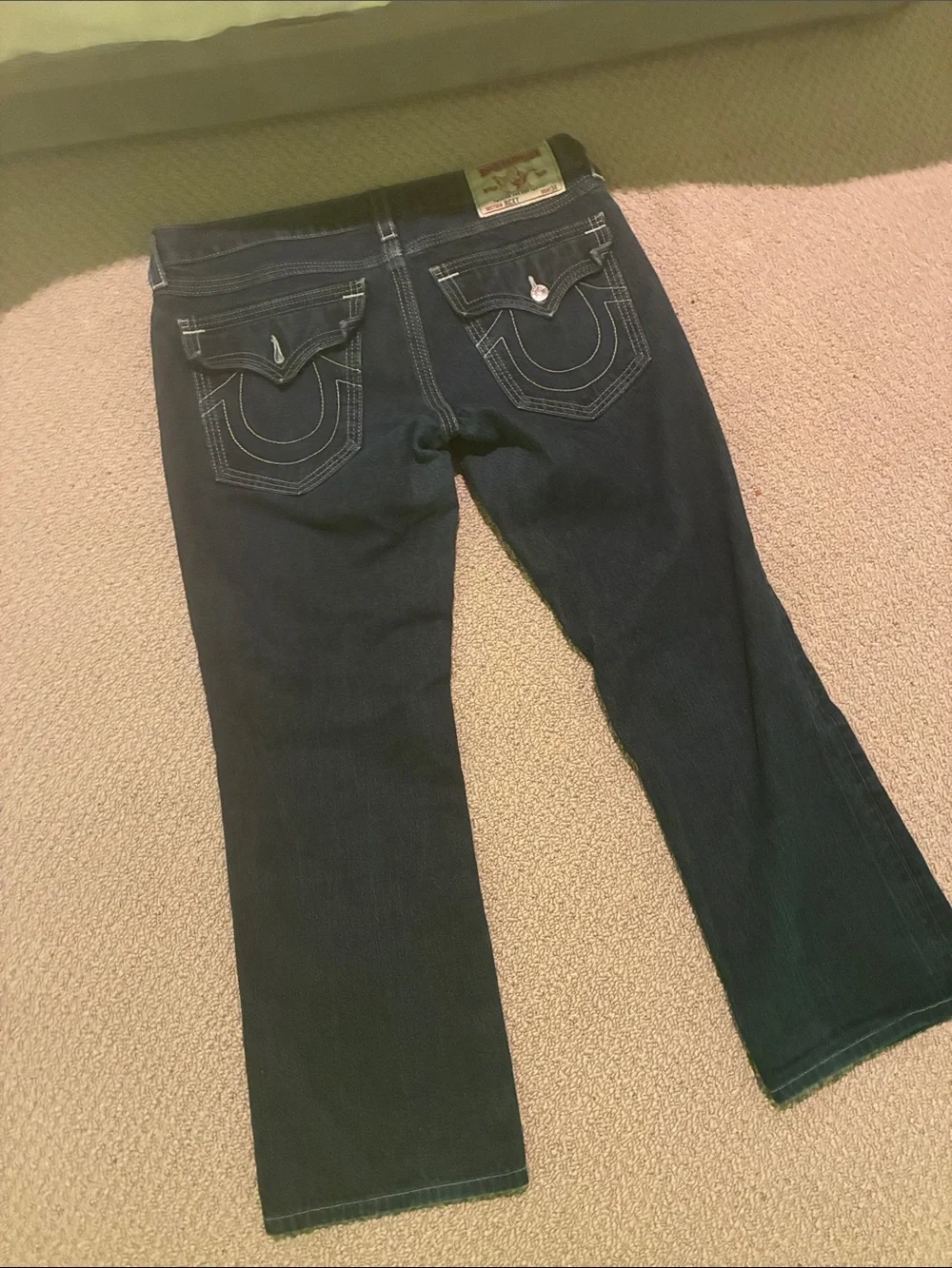 True Religion Men's Dark Blue Slim Straight Jeans